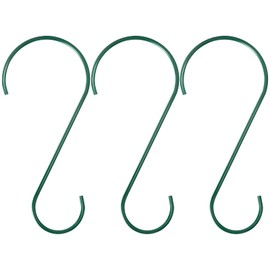 ACEROMT 12 Inch Large S Hooks, Heavy Duty S Hooks for Hanging Bird feeders S Hooks for Hanging Plants Premium Steel S Hooks for Garden, Backyard, Tools, Plants, Flower Baskets, 3 Pack