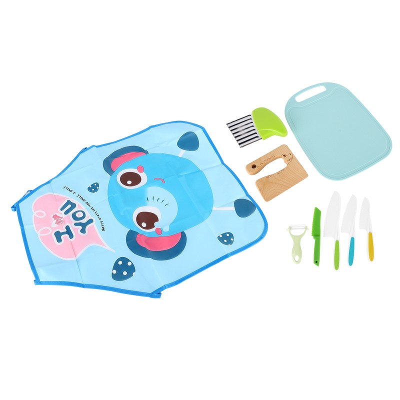 Kids Baking Knife Set Paring Knife Cutting Board Potato Chipper
