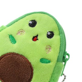 Green Mini Coin Purse,Portable Cute Avocado Plush Coin Purse Key Pendant Bag, for Girls Birthday Gifts Party Favors Women's Coin Purses and Pouches Accessories