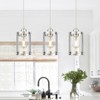 Osimir Brushed Nickel Pendant Lights Kitchen Island 3 Pack, Modern