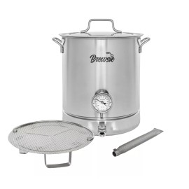 Brewsie CONCORD BREWSIE Stainless Steel Home Brew Kettle w/ Dual Filtration Set - 10 Gal/ 40 Quart