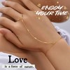 Ticome Hand Chain,Beach Chain Ring Bracelet All-in-one Chain, Exquisite Fashion
