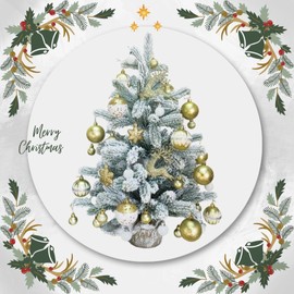 wemitas Christmas Tree, Ornament, Balls, 2.4 inches (6 cm), 1.2 inches (3 cm), White, Gold, 36 Pieces, Large Capacity, Scandinavia, Wooden, 8 Types, Set of 14
