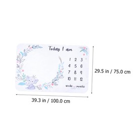 Alasum Baby Milestone Blanket Infant Milestone Blanket Backdrop Baby Milestone Mats Baby Milestone Photography Prop Boys Blankets for Kids Infant Photo Props Flannel Girl Child Small