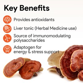 Nutridom Nutridom Reishi Mushroom CapsulesC 4000 mg Daily (2000 mg QCE per Capsule) | Immune & Adaptogenic Support | 100% Vegan, Non-GMO, Gluten-Free | 120 Capsules | 60-Day Supply
