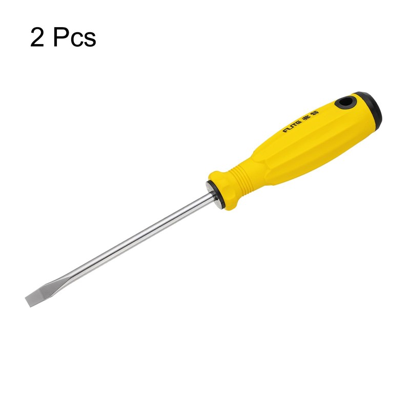 sourcing map 2pcs SL6 Flat Head Screwdriver 9.4" Magnetic Slotted