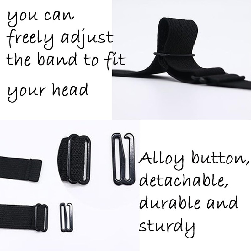 2 PCS Adjustable Elastic Band for Wigs Removable Wig Band