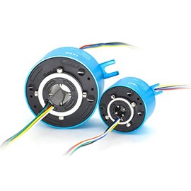 Taidacent Through Hole Conductive Rotary Slip Rings Electrical Brush Ring Rotating Electrical Connector Slip Ring Inner Diameter 12.7mm Outer Diameter 12 Wires 10A