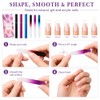 EAONE Crystal Glass Nail File with Case 3 Pack, Double-Sided