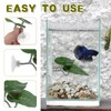 Qulkws 4 Piece Plastic Betta Fish Tank Accessories Betta Leaf