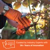 1st Choice 6 mil Orange Gloves, Disposable, Latex Free, Raised