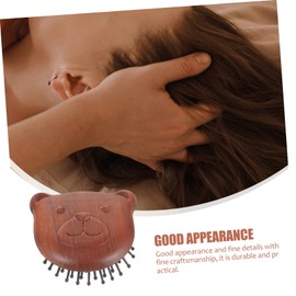 IWOWHERO Handheld Bear-shaped Massage Hair Brush Scalp Scrubber for Multi-function Comb for Massaging Lightweight and Portable Hair Care Tool