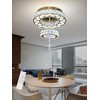 Flashing God Dia 12" Crystal Mini Chandelier Crystal Gold Ceiling