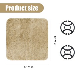 Sheepskin Car Seat Cushion, Soft Comfort Winter Driver Seat Cover, Fluffy Faux Fur Front Seat Pad, Car Seat Protector Pad for Office Chair, Universal Interior Accessory for Car SUV Truck (Camel)