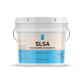 Pure Sodium Lauryl Sulfoacetate (SLSA) (1 Gallon) Long Lasting Foam & Bubbles, Gentle on Skin