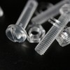 50x Transparent Clear M4 x 20mm Slotted Head Bolts, Nuts,