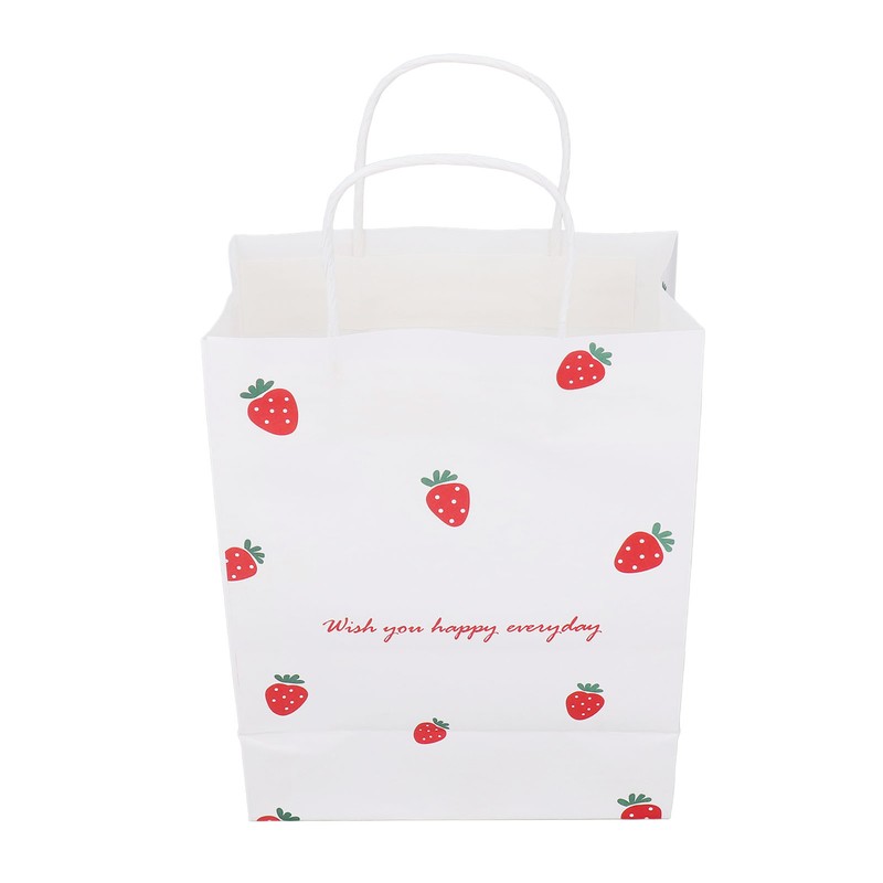 10Pcs Gift Bags Medium Size Reusable Odorless Strawberry Pattern Widely