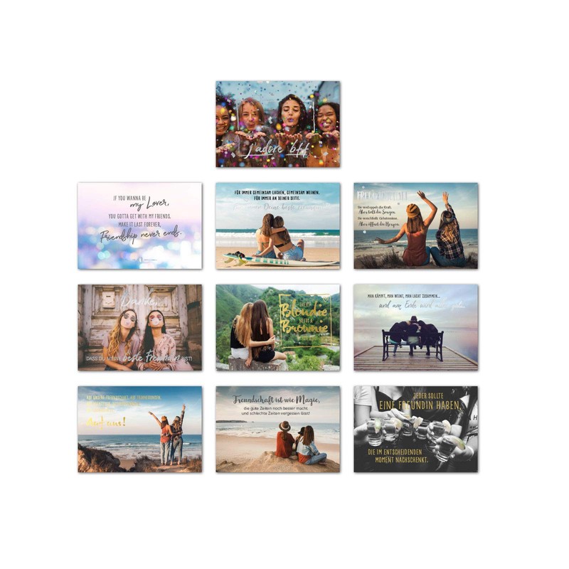Him & I® Postcard Set Life, Love, Friendship, Motivation, Adventure,