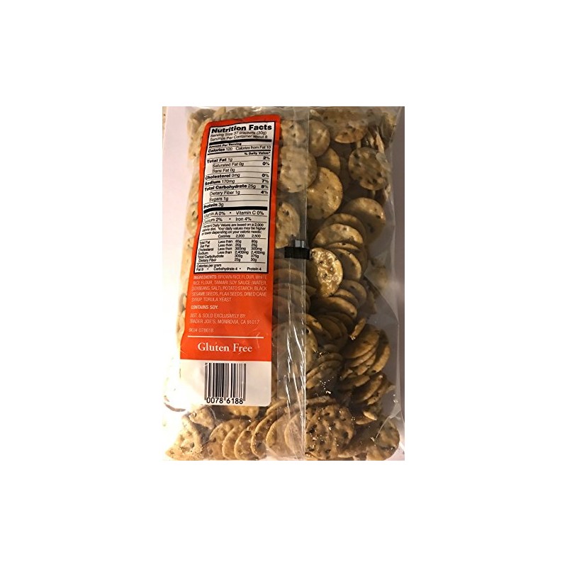 Trader Joe's Savory Thin Mini Rice Crackers Multi-seed with Tamari
