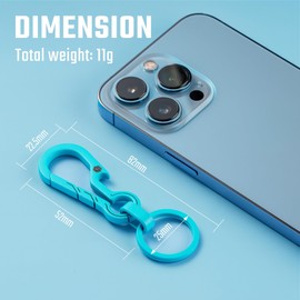 KeyUnity Titanium 2 in 1 EDC Keychain Clip Multitool, Carabiner Keyring, Quick Release Keyring, Belt Clip, Multi Tool Keyring, Key Holder with Bottle Opener, for Men & Women Outdoor Activities & Use