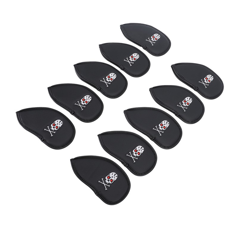 10PCS Golf Club Head Cover PU Leather Protective Abrasion Resistant
