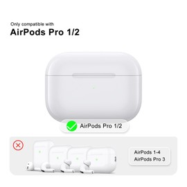 LoeoeL for Airpods Pro 2 Case Clear, Transparent Silicone Cute Girly Airpods Pro 2nd 1st Generation Case with Keychain, Hard Shell Plastic Airpods Cover Accessories for Women Girl, Purple Lavender