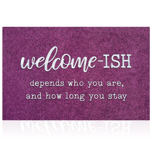 Large Welcome Mats Outdoor Front Door Mat Funny Welcome-ish Doormats
