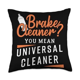 Funny Brake Cleaner Design For Automotive Mechanic Throw Pillow