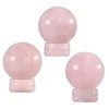 KYEYGWO 4cm Natural Rose Quartz Crystal Ball Decor with Gemstone