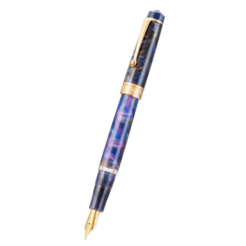 Asvine P20 Purple Resin Fountain Pen Piston Filling, Gold Plated