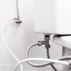 LUXE Bidet Metal T-adapter with Shut-off Valve for Hot Water,