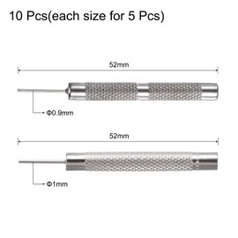 uxcell Watch Band Pin Punch 0.9mm 1mm Dia Watch Straps Link Pin Remover Repair Tools 10 pcs