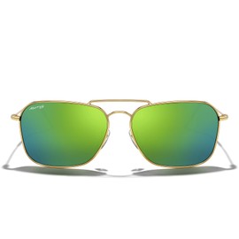 MERRY'S Retro Metal Square Aviator Polarized Sunglasses for Men Women S6028