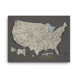 United States Push Pin Map | US Travel Pin Board | USA Travel Map | Custom Travel Tracker | RV Gift | RV Décor