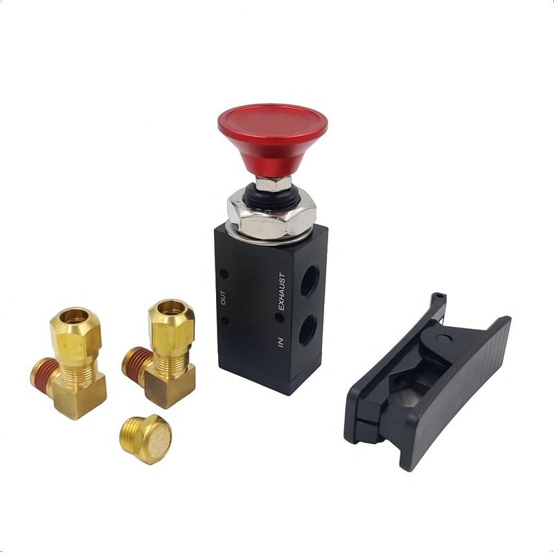 PartLogix 3-Way Three-Way Push/Pull Manual Tailgate Dump Air Valve Kit