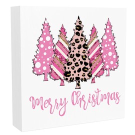Pink Merry Christmas Decor Pink Christmas Tree Decorations Pink Christmas Decorations Pink Christmas Decor Cute Christmas Decor Merry Xmas Decorations 5 x 5 inches