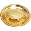 Tortoise Kachua with Plate for Good Luck, Golden