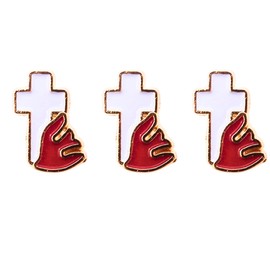 Holy Spirit Cross Lapel Pin, Set of 3, Confirmation Accessory, Religious Gift, 0.5 Inches