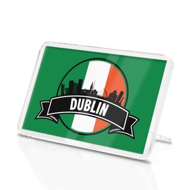 1 x Dublin Square Magnet - Republic of Ireland Flag City Travel Holiday Fridge Magnetic Travel Holiday Family Friend Women Men #83167