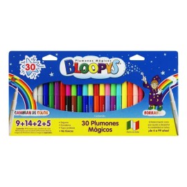 Plumones Bloopys Mágicos 30 Marcadores Cambio De Color Y Borrado                                                                                      