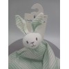 Under the Nile Organic Cotton White/Pale Green Bunny Rabbit Lovey