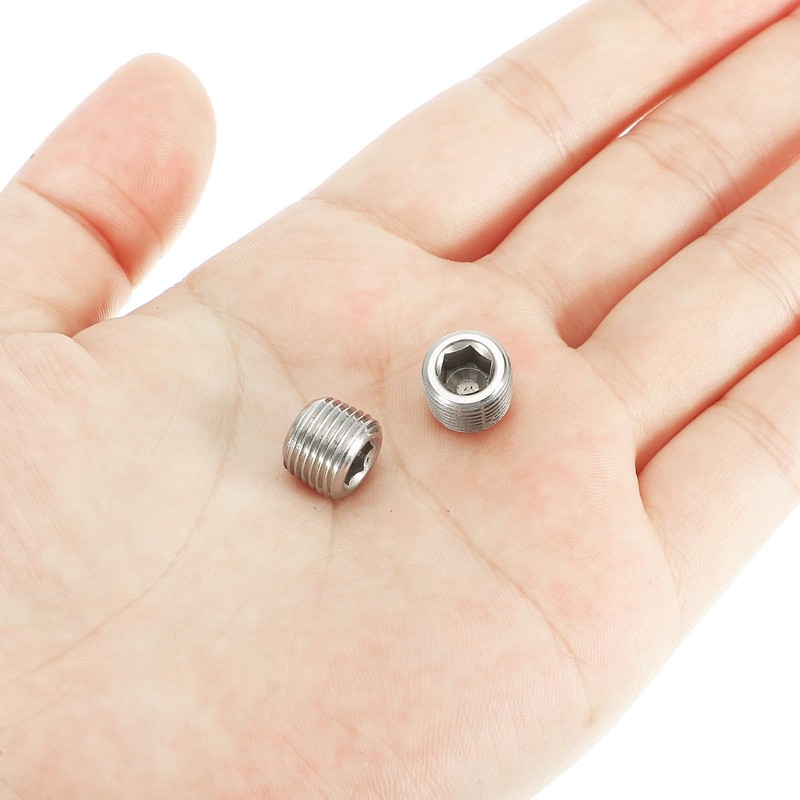 PATIKIL 1/8N PT Female Pipe Plug Internal Hex Thread Socket