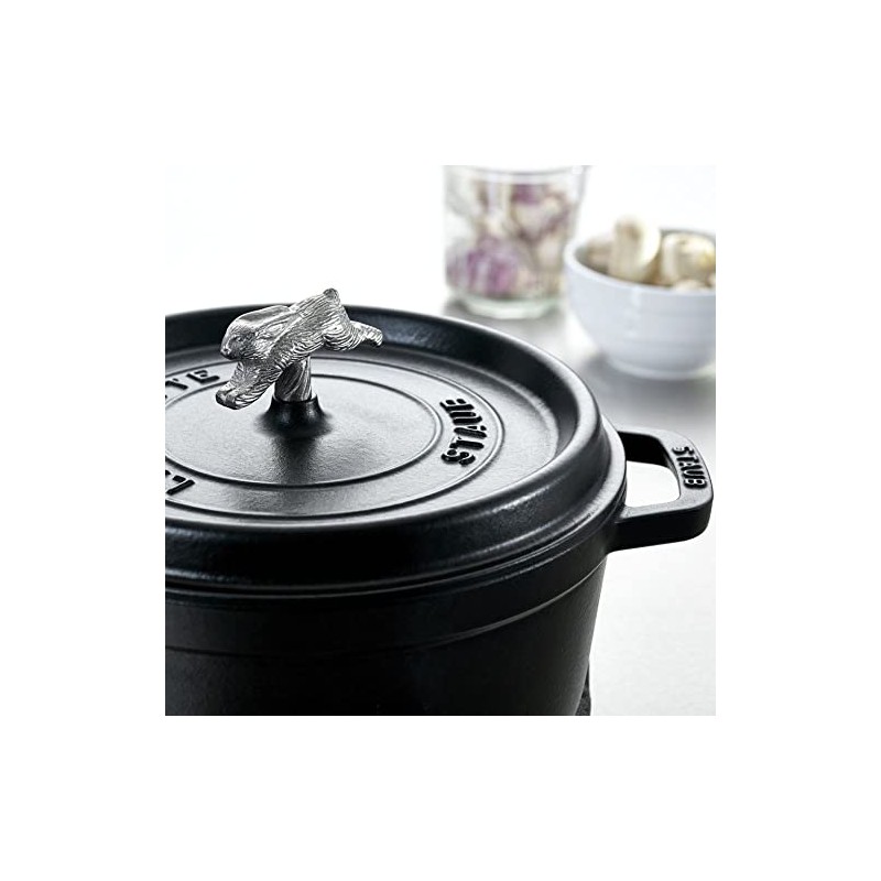 STAUB 40510-661-0 Rabbit Lid Knob, Stainless Steel, Silber, 9 x