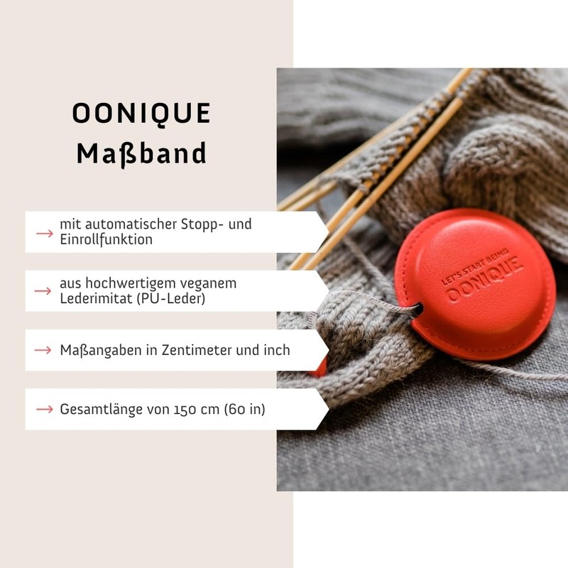 OONIQUE Tape Measure - Retractable Tailor Measuring Tape cm and