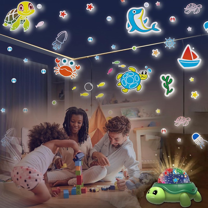 Stynxro Planetarium Home 360° Rotating LED Cute Turtle Projector for