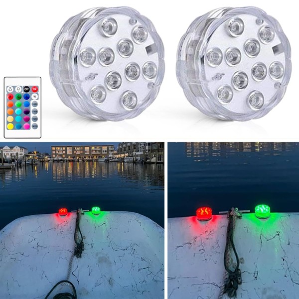 Boat Lights Wireless Battery Operated, Navigation Lights for Deck Light