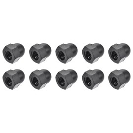 METALLIXITY 20pcs Acorn Cap Nuts (M6x1mm) Nylon Acorn Dome Cap Head Hex Nuts - For Industrial Machinery Equipment Black