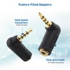 Cable Matters 2-Pack Right Angle 3.5mm Adapter in Black (Mini