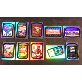 Topps Wacky Packages Series 6 Set of 10 Rainbow Foil Stickers