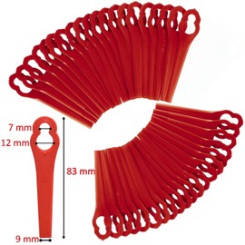 FIND A SPARE 40 Pcs Plastic Grass Trimmer Blades | Cordless Strimmer Replacement Blades for Lawn Mower Cutting | Compatible with Einhell Qualcast Ryobi Gtech Swift Bosch Stihl GC-CT 18/24